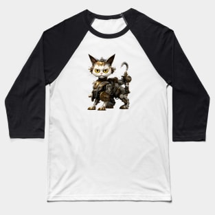 Steampunk Cat Baseball T-Shirt